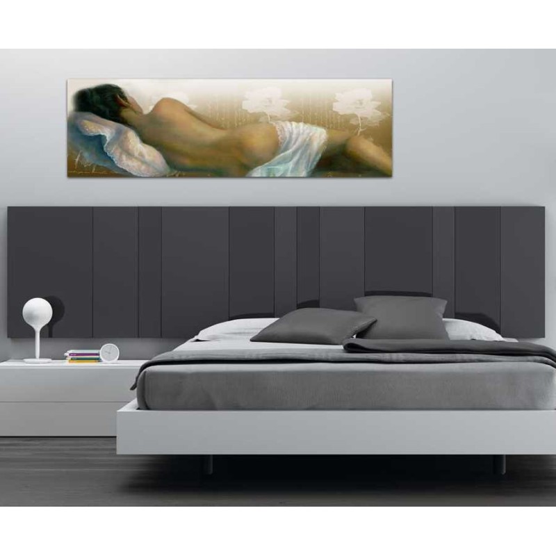 Arte moderno-Lienzo Figura femenina dormitorio-decoración pared-Cuadros Dormitorio elegantes-venta online